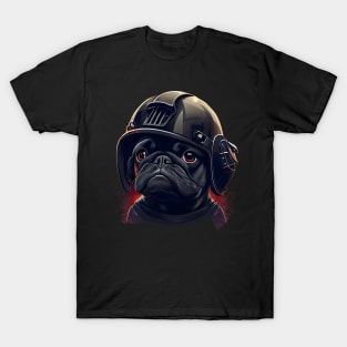 Pug as football player three T-Shirt